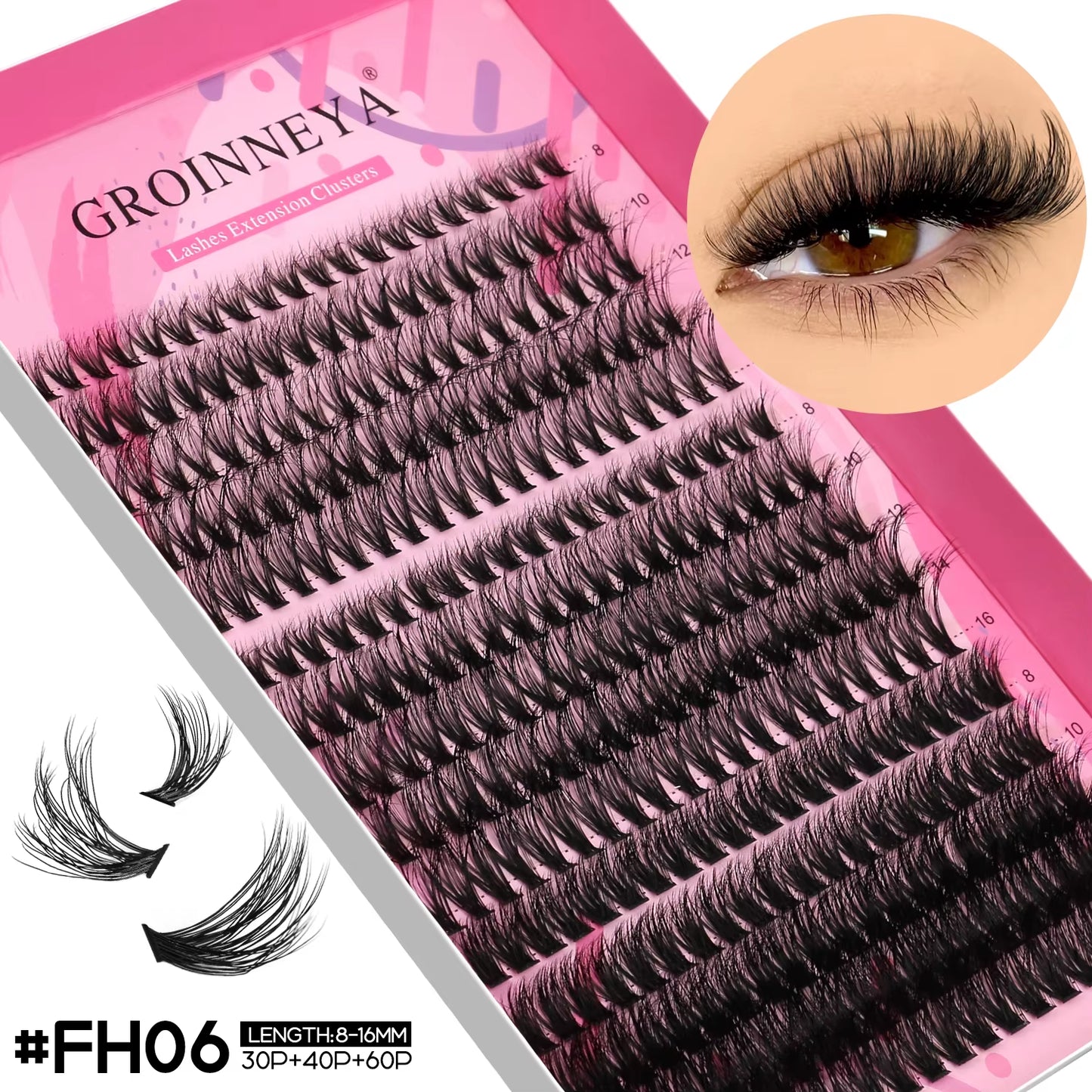 Lashes Clusters Faux Mink Lashes Eyelash Extension Voluminous Fluffy Wispy Cat Eyelashes Eyelashes Clusters Makeup