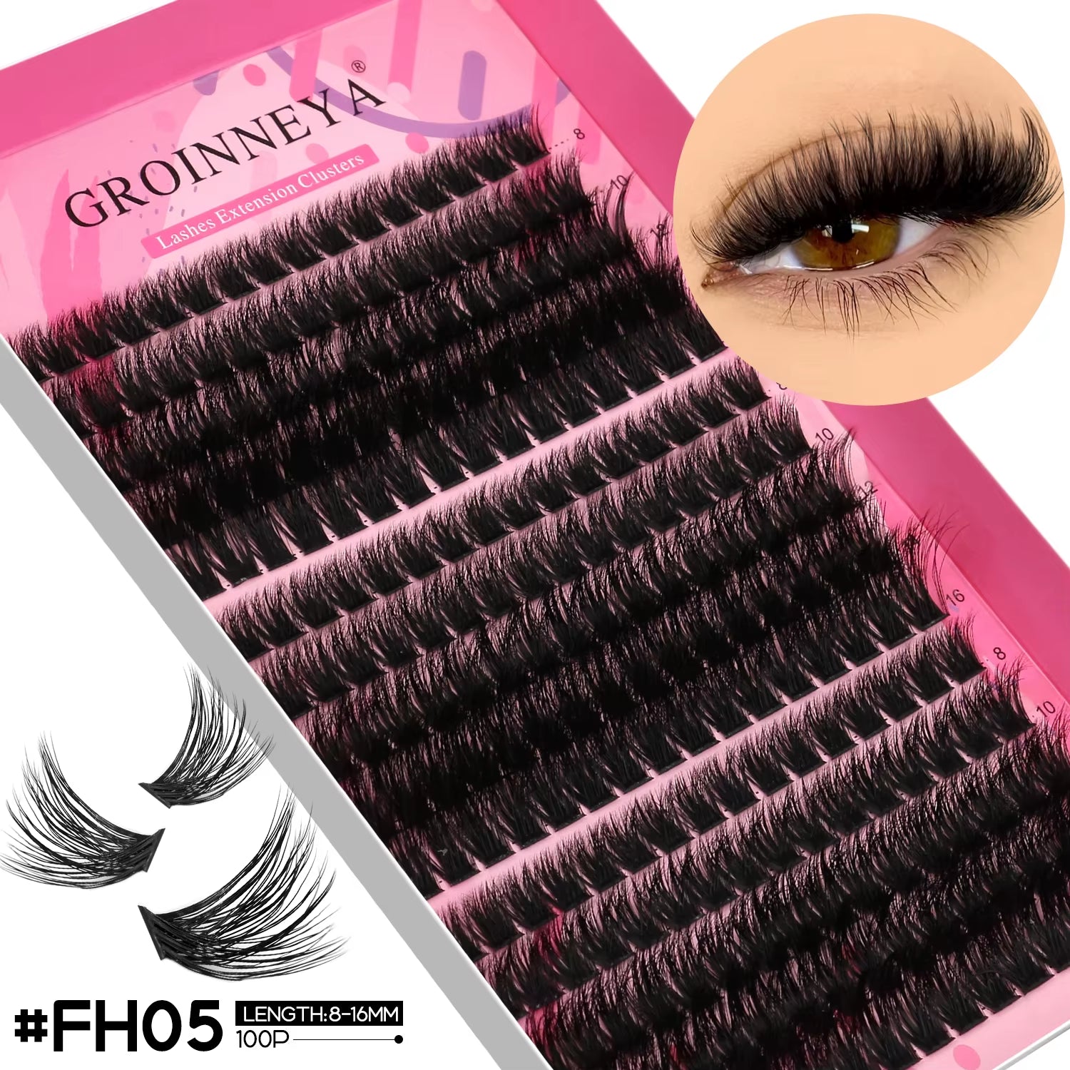 Lashes Clusters Faux Mink Lashes Eyelash Extension Voluminous Fluffy Wispy Cat Eyelashes Eyelashes Clusters Makeup