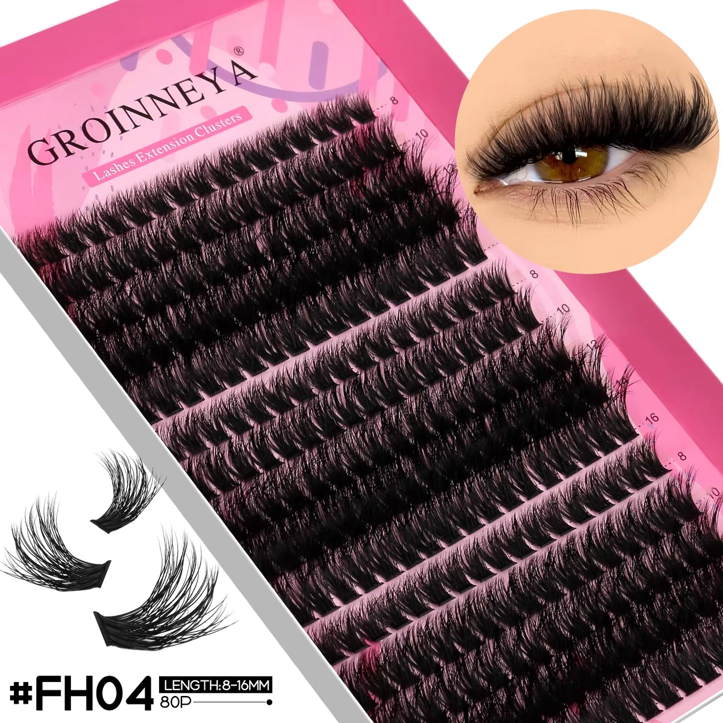 Lashes Clusters Faux Mink Lashes Eyelash Extension Voluminous Fluffy Wispy Cat Eyelashes Eyelashes Clusters Makeup