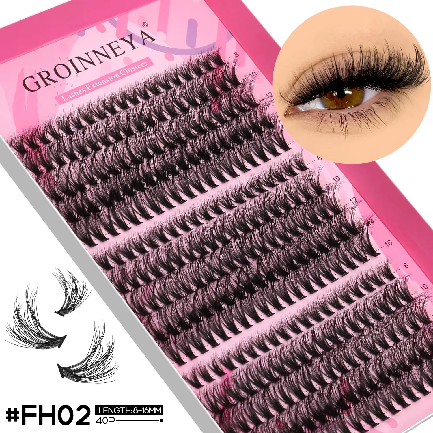 Lashes Clusters Faux Mink Lashes Eyelash Extension Voluminous Fluffy Wispy Cat Eyelashes Eyelashes Clusters Makeup