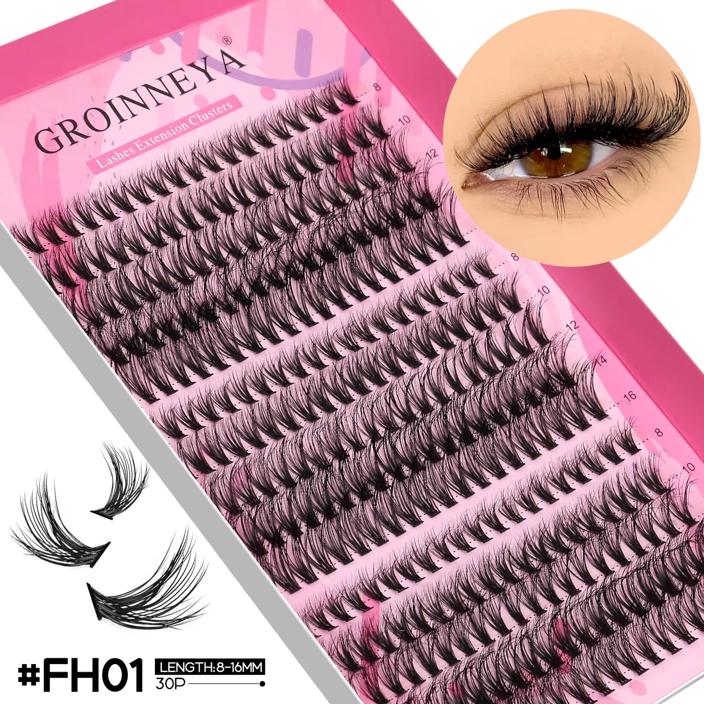 Lashes Clusters Faux Mink Lashes Eyelash Extension Voluminous Fluffy Wispy Cat Eyelashes Eyelashes Clusters Makeup