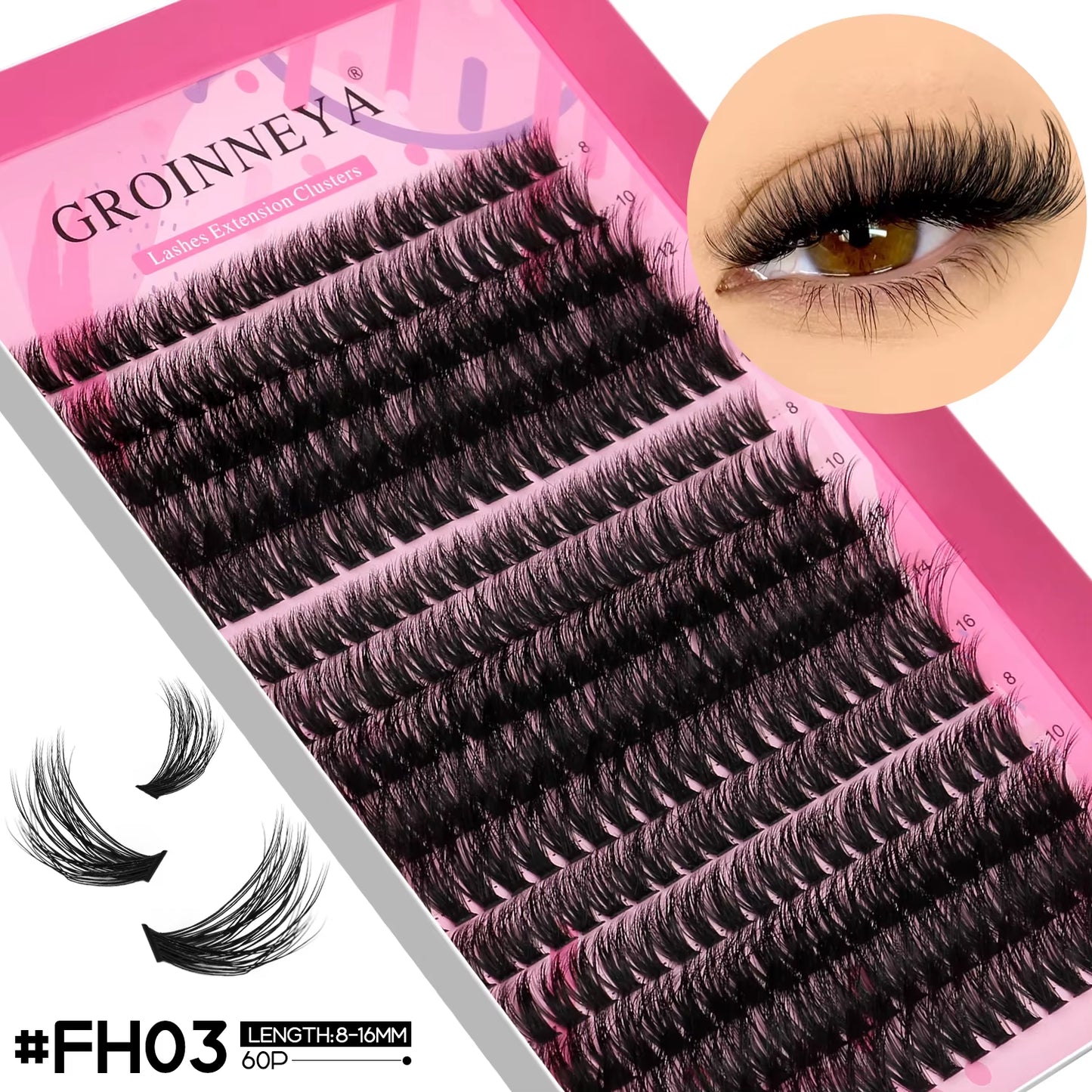 Lashes Clusters Faux Mink Lashes Eyelash Extension Voluminous Fluffy Wispy Cat Eyelashes Eyelashes Clusters Makeup